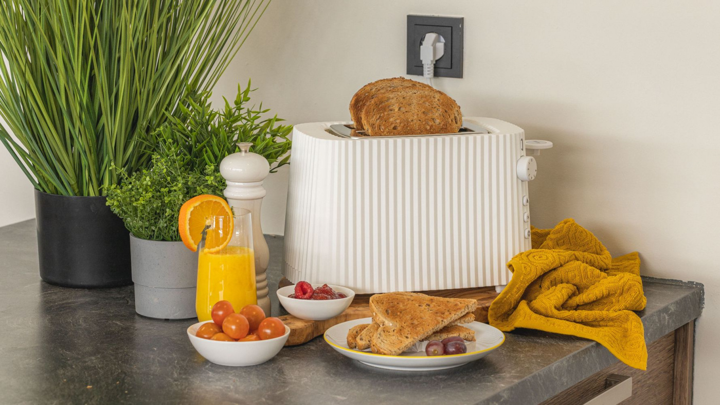 Plissé, brödrost, vit, Alessi- MDL08 W